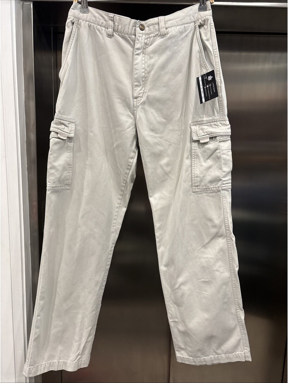 VTG Quiksilver Mens Cargo White Sz 31 Straight Pants